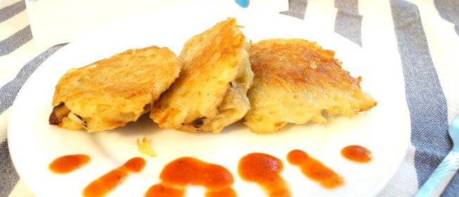 Картофельные драники с шампиньонами