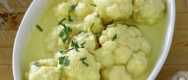 Цветная капуста в кокосовом молоке