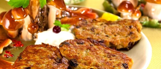 Драники с грибами