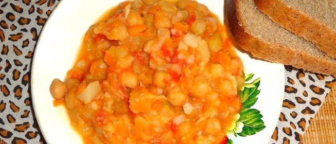 Овощное рагу с нутом