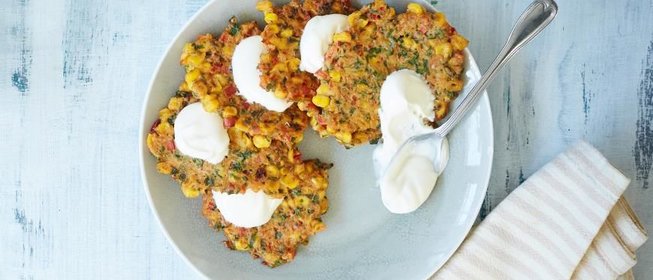 Кукурузные оладьи