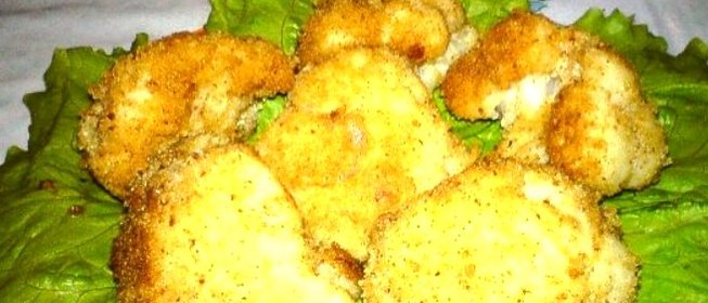 Цветная капуста в кляре и панировочных сухарях