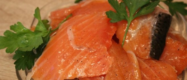 Закуска из семги к пиву