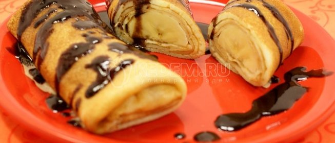 Блинчики с бананом