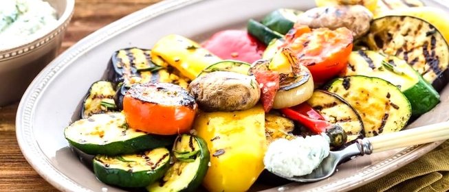 Закуска из овощей-гриль с рикоттой