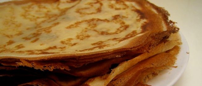 Блины с крахмалом на молоке