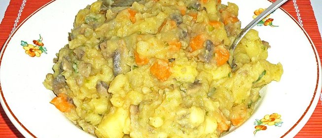 Постная картошка с грибами