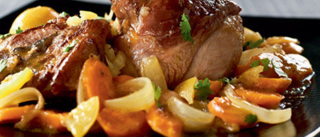 Рагу из филе и шейки баранины с овощами