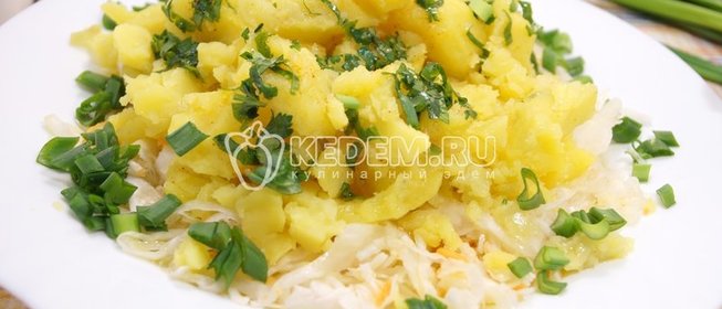 Картофель с квашеной капустой
