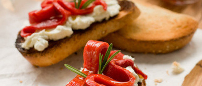 Брускетта со сладким перцем