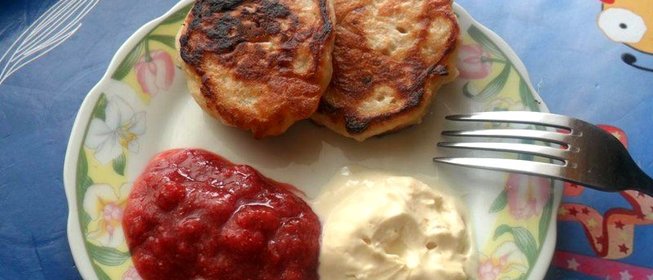 Оладьи с яблоками без яиц