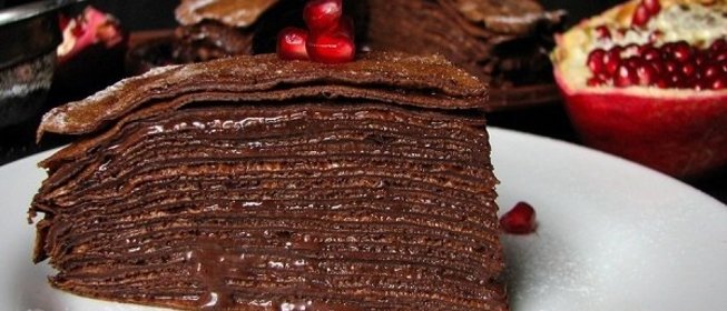 Блинный торт шоколадный