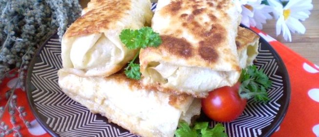 Лаваш с рисом и яйцом