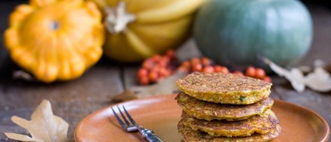 Тыквенные оладьи с нутовой мукой