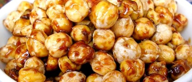 Жареный нут в соевой глазури
