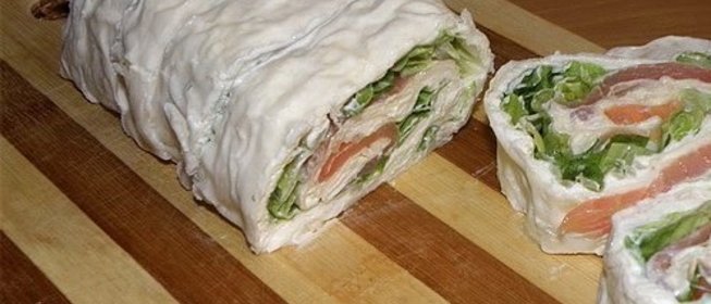 Семга в лаваше