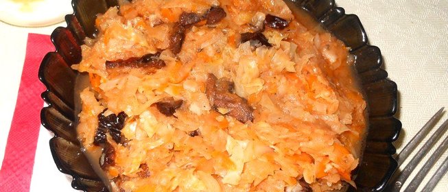 капуста тушеная с черносливом