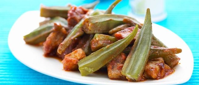 Рагу из окры - хореш бамья