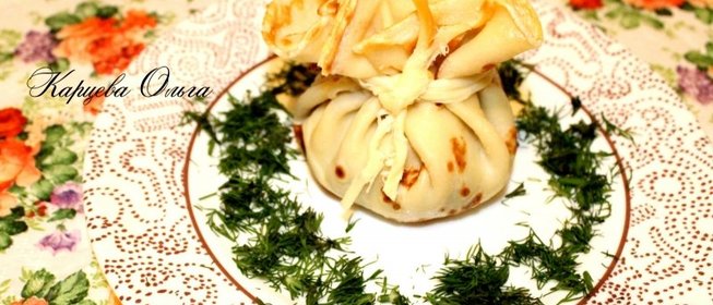 Блин-жульен с курицей и лесными грибами