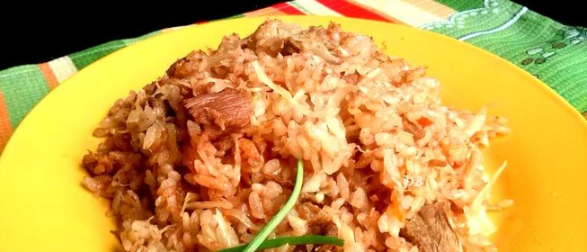 Тушеная квашеная капуста с мясом
