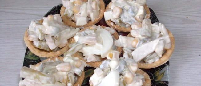 Тарталетки с кальмарами