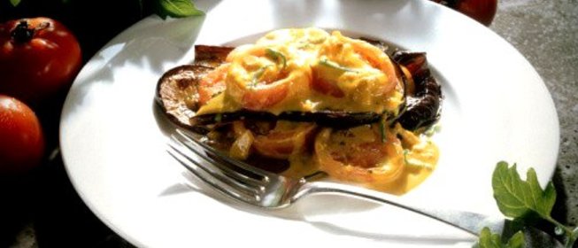 Баклажаны жареные, с луком