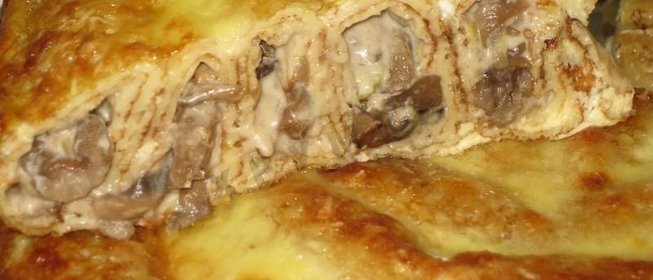 Блинный пирог Грибное чудо