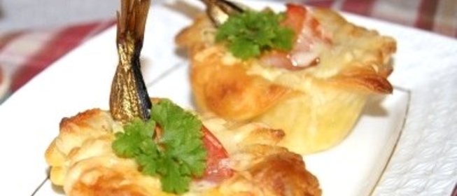 Тарталетки со шпротами