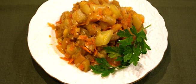 Рагу из баклажанов вкусное