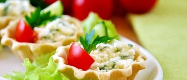 Тарталетки с сырной начинкой