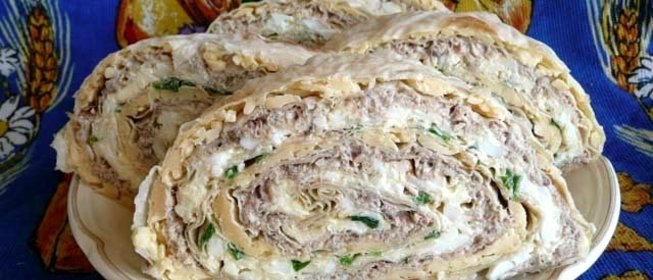 Лаваш с фаршем