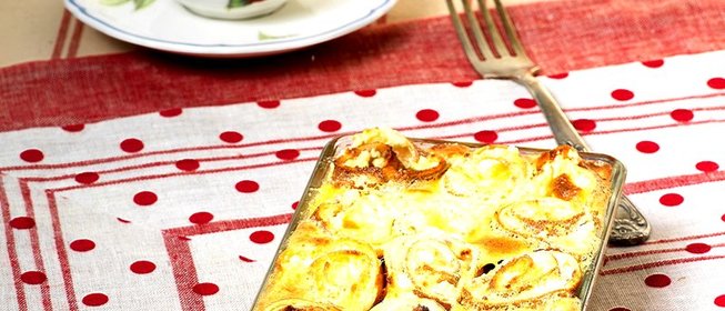 Творожная запеканка с блинчиками