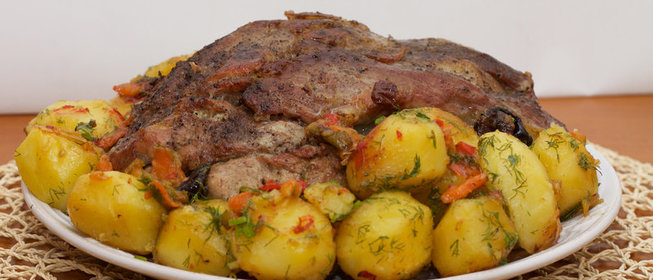 Картофель с мясом «Праздничный»