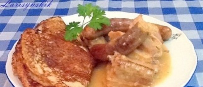 Мачанка по-мински с картофельными блинами