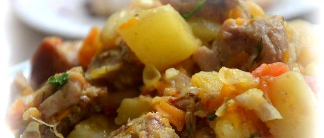 Рагу с кабачками и свининой