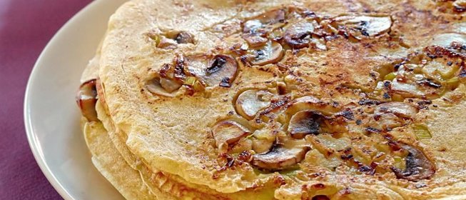 Грибные блины с припеком