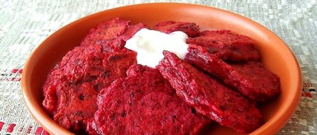 Оладьи свекольные