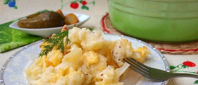 Цветная капуста запечённая с сыром