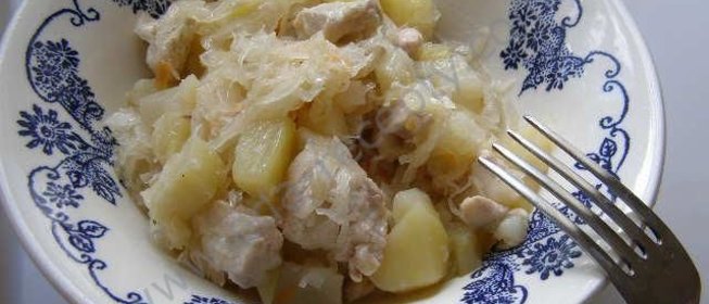 Картошка с квашеной капустой