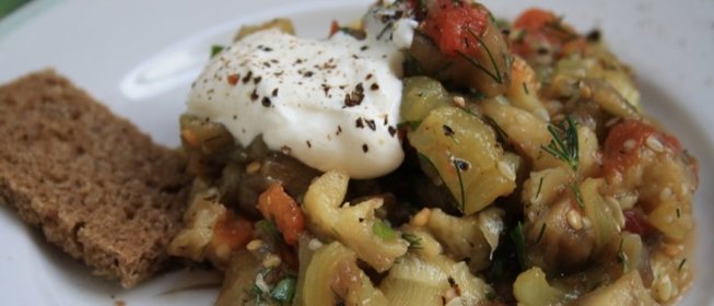 Закуска из печеных овощей