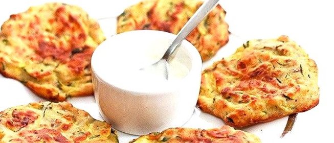 Запеченные кабачковые оладьи