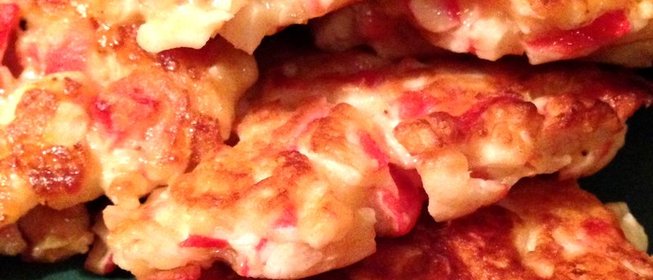 Крабовые оладьи