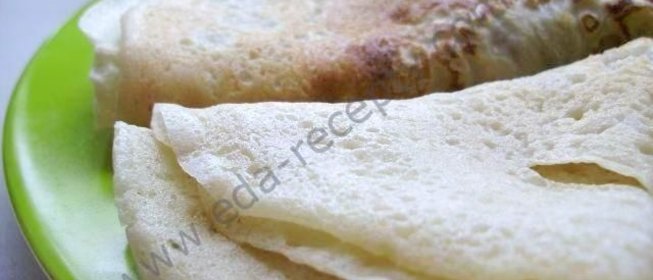 Блины вегетарианские блины на соевом молоке и воде