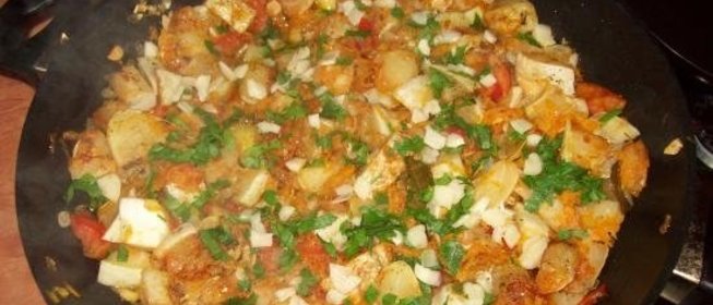 Рагу из патиссонов