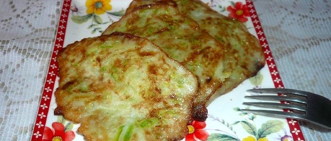 Оладьи из картофеля и кабачка без муки