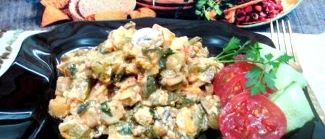 Летнее рагу с грибами