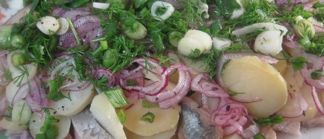 Закуска из сельди и молодого картофеля Русская