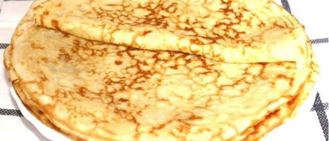 Блины со сливками без дрожжей