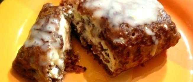 Шоколадные блинчики с творогом