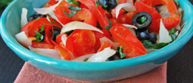 Закуска Мохет Манчего (Mojete Manchego - roast pepper and onion La Mancha style)